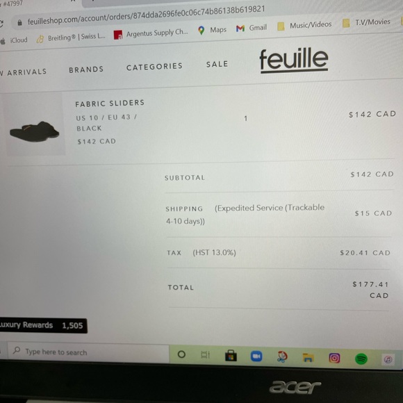 Heron Preston Fabric Logo Slides- EU 43/ True US 10. Retail $300 - Picture 10 of 10